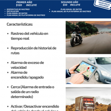 Rastreo GPS para  Auto - Camión - Moto